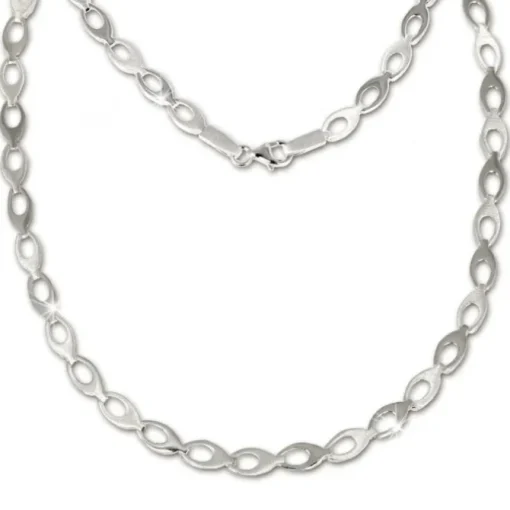 SilberDream Collier Kette oval offen 925 Silber 45cm Halskette SDK401