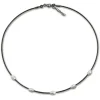 SilberDream Collier Kette Fantasie schwarz 925 Silber Damen 42-44cm SDK28242S
