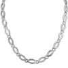 SilberDream Collier Kette Oval 925er Silber 44cm Damen Halskette SDK466J