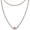 SilberDream Collier Kette Kugel Blumen rose 925 Silber Damen 45cm SDK24545E