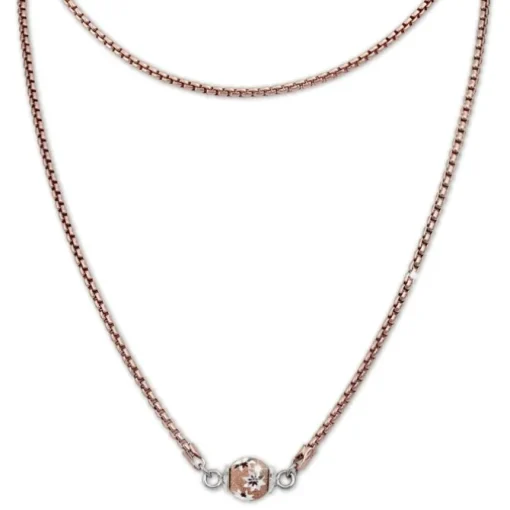 SilberDream Collier Kette Kugel Blumen rose 925 Silber Damen 45cm SDK24545E