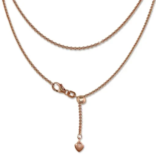 SilberDream Collier Kette Herz rose vergoldet 925er Silber Damen 45cm SDK22645E