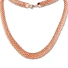 SilberDream Collier Kette Geflecht Rose vergoldet Damen ca. 45cm SDK22045E