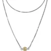 SilberDream Collier Kette Kugel Blumen vergoldet 925 Silber Damen 45cm SDK24845Y