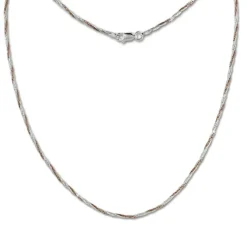 SilberDream Collier Kette gedreht Rose vergoldet 925 Silber 45cm SDK22145E