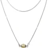 SilberDream Collier Kette Kugel Welle vergoldet 925 Silber Damen 45cm SDK24345Y