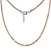 SilberDream Collier Kette Kugeln rose 925 Silber Damen 44cm-47cm SDK11045E
