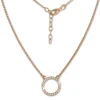 SilberDream Collier Kette rosevergoldet Zirkonia rund 925er Damen 45cm SDK28642E