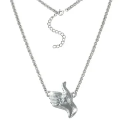 SilberDream Collier Kette Handzeichen Daumen hoch 925 Silber 46cm SDK50944J