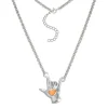 SilberDream Collier Kette Handzeichen -Ich liebe dich- 925 Silber 46cm SDK50844E