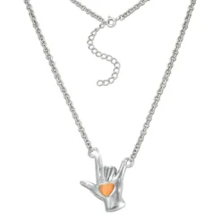 SilberDream Collier Kette Handzeichen -Ich liebe dich- 925 Silber 46cm SDK50844E