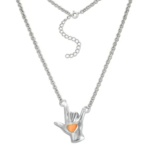 SilberDream Collier Kette Handzeichen -Ich liebe dich- 925 Silber 46cm SDK50844E