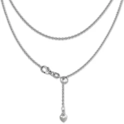 SilberDream Collier Kette Herz 925er Sterling Silber Damen 45cm SDK22645J