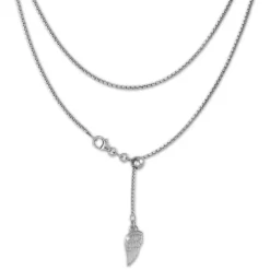 SilberDream Collier Kette Flügel 925er Sterling Silber Damen 45cm SDK23445J