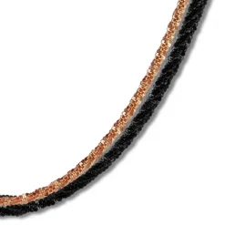 SilberDream Collier Kette gedreht rose vergoldet und geschwärzt 45cm SDK23745S