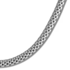 SilberDream Collier Kette Geflecht 925er Silber Damen 45cm SDK26445J