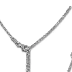 SilberDream Collier Kette Blümchen 925 Sterling Silber 44cm - 47cm SDK11444J