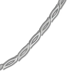 SilberDream Collier Kette Blütenblatt 925 Silber 45cm Halskette Damen SDK428
