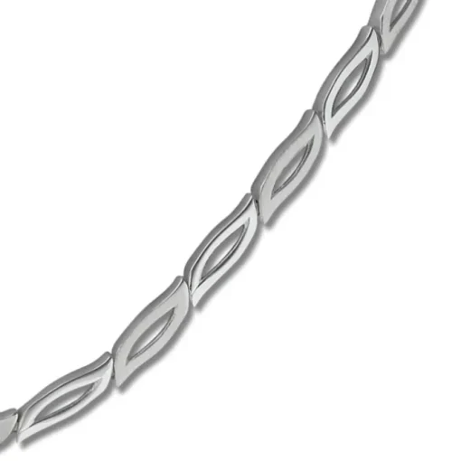 SilberDream Collier Kette Blütenblatt 925 Silber 45cm Halskette Damen SDK428