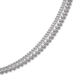 SilberDream Collier Kette Kugel Punkte vergoldet 925 Silber Damen 45cm SDK24645Y