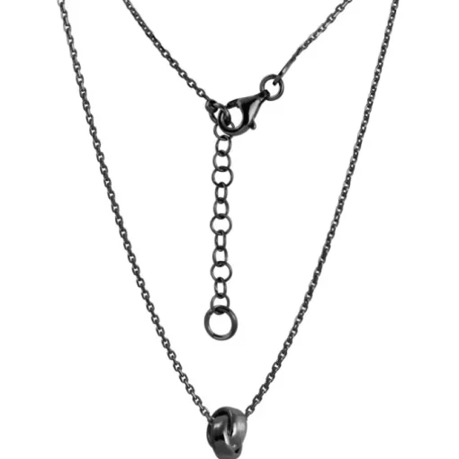 SilberDream Collier Kette verschlungen geschwärzt 925 Silber 44-47cm SDK11344S