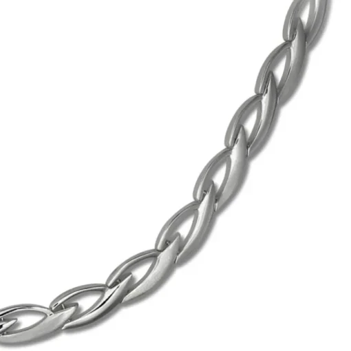 SilberDream Collier Kette Zopf 925er Silber 44,5cm Damen Halskette SDK438J