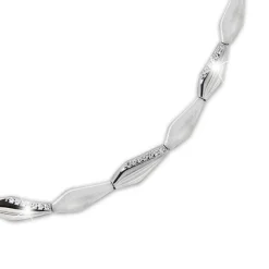 SilberDream Collier Kette Fantasie 925er Silber Zirkonia 45cm Damen SDK468W