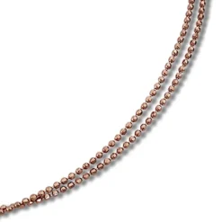 SilberDream Collier Kette Kugel Welle rose 925 Silber Damen 45cm SDK24745E