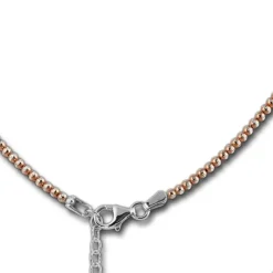 SilberDream Collier Kette Kugeln rose 925 Silber Damen 44cm-47cm SDK11045E
