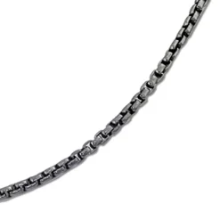 SilberDream Collier Kette Kugel Welle geschwärzt 925 Silber Damen 46cm SDK24446S