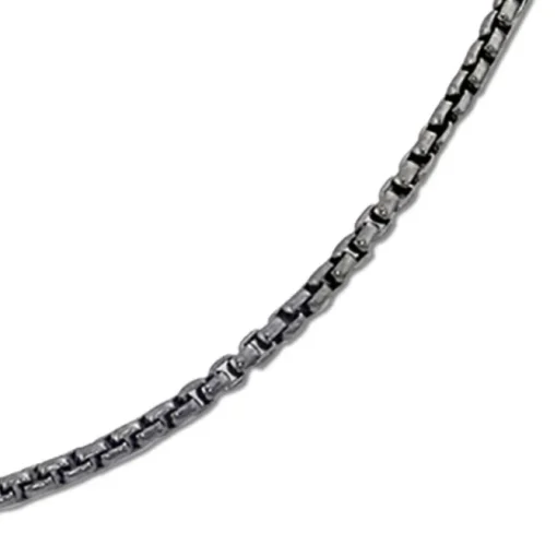 SilberDream Collier Kette Kugel Welle geschwärzt 925 Silber Damen 46cm SDK24446S