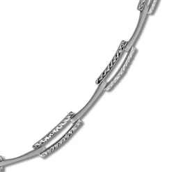 SilberDream Collier Kette diamantiert 925 Silber 44cm Halskette SDK442J