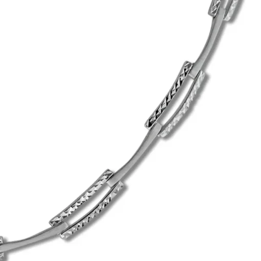 SilberDream Collier Kette diamantiert 925 Silber 44cm Halskette SDK442J
