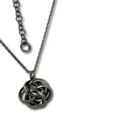 SilberDream Collier Kette Knoten geschwärzt 925 Silber Damen 44cm-47cm SDK11244S
