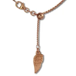SilberDream Collier Kette Flügel rosevergoldet 925er Silber Damen 45cm SDK23445E