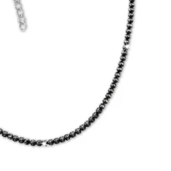 SilberDream Collier Kette Kugeln geschwärzt 925 Silber Damen 44cm-47cm SDK11045K