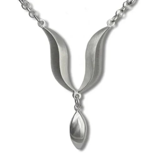 SilberDream Collier Kette Wave 925 Silber 45cm Halskette SDK410