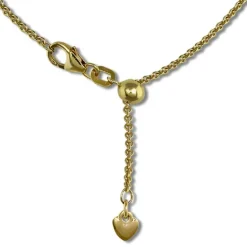 SilberDream Collier Kette Herz vergoldet 925er Silber Damen 45cm SDK22645Y