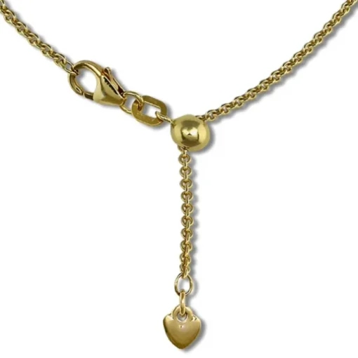 SilberDream Collier Kette Herz vergoldet 925er Silber Damen 45cm SDK22645Y