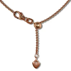 SilberDream Collier Kette Herz rose vergoldet 925er Silber Damen 45cm SDK22645E