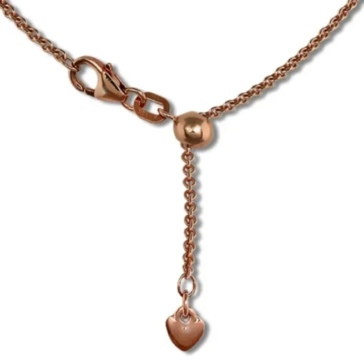 SilberDream Collier Kette Herz rose vergoldet 925er Silber Damen 45cm SDK22645E