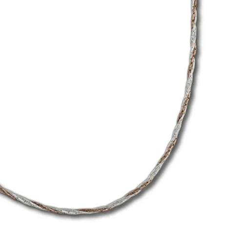 SilberDream Collier Kette gedreht Rose vergoldet 925 Silber 45cm SDK22145E