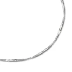 SilberDream Collier Kette Muster gedreht 925er Silber Damen 45cm SDK29045J