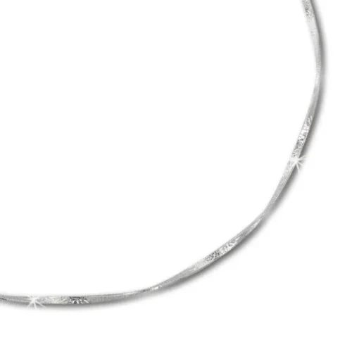 SilberDream Collier Kette Muster gedreht 925er Silber Damen 45cm SDK29045J