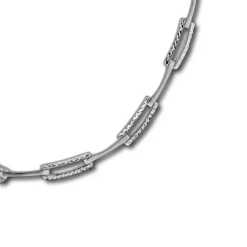 SilberDream Collier Kette diamantiert 925 Silber 44cm Halskette SDK442J