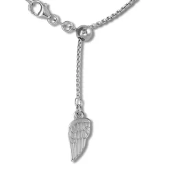 SilberDream Collier Kette Flügel 925er Sterling Silber Damen 45cm SDK23445J