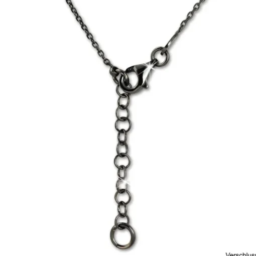 SilberDream Collier Kette Knoten geschwärzt 925 Silber Damen 44cm-47cm SDK11244S