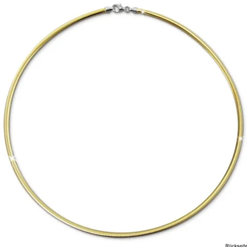 SilberDream Collier Kette Muster vergoldet und Silber 925er 45cm SDK22945T