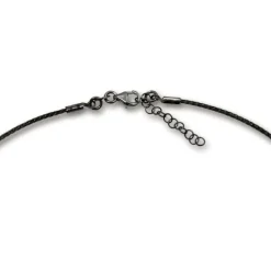 SilberDream Collier Kette Fantasie schwarz 925 Silber Damen 42-44cm SDK28242S