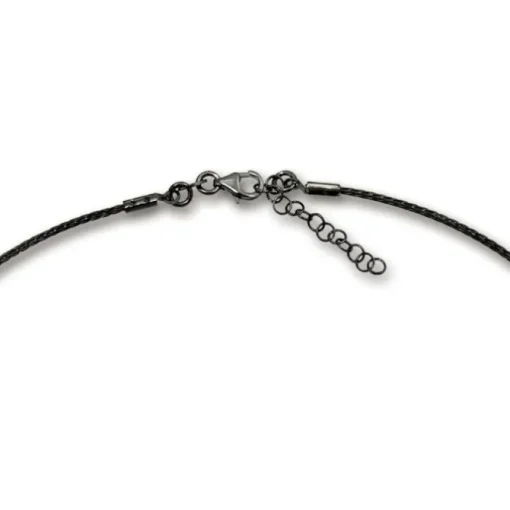 SilberDream Collier Kette Fantasie schwarz 925 Silber Damen 42-44cm SDK28242S